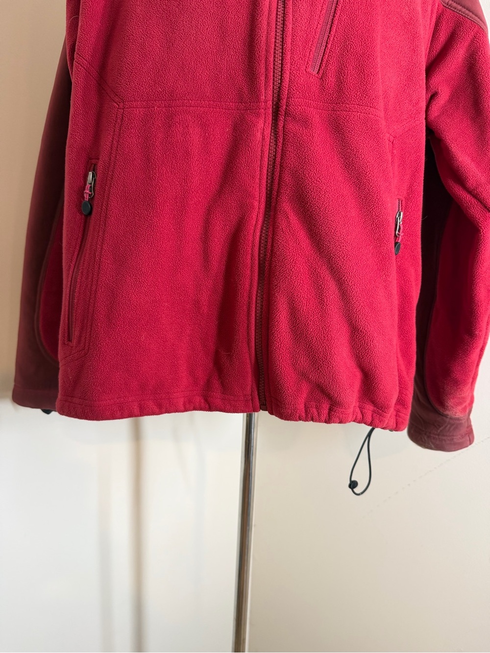 LL Bean Men’s Polartec Thinsulate Soft Shell -SZ L- Burgundy Flex Fleece Jacket - Picture 4 of 9